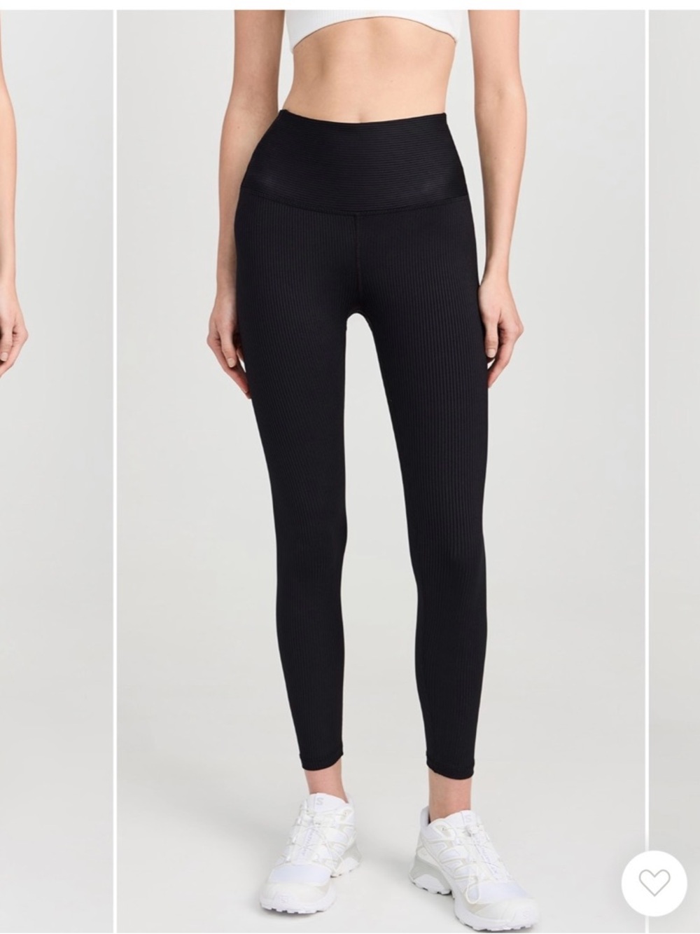 Year of Ours Black Ribbed High-Waist Leggings and Bra Set